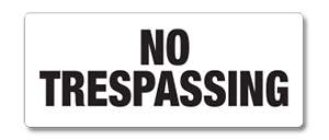 WHM009 No Trespassing